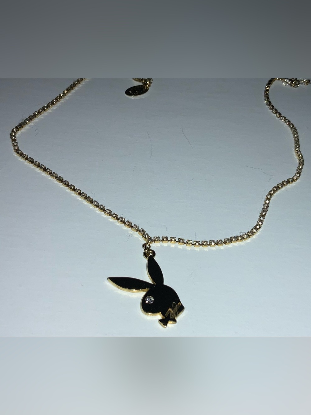 Playboy Y2K gold tone diamond necklace